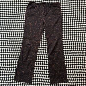 Vintage 00s y2k Express cheetah leopard print stretch pants low to mid rise